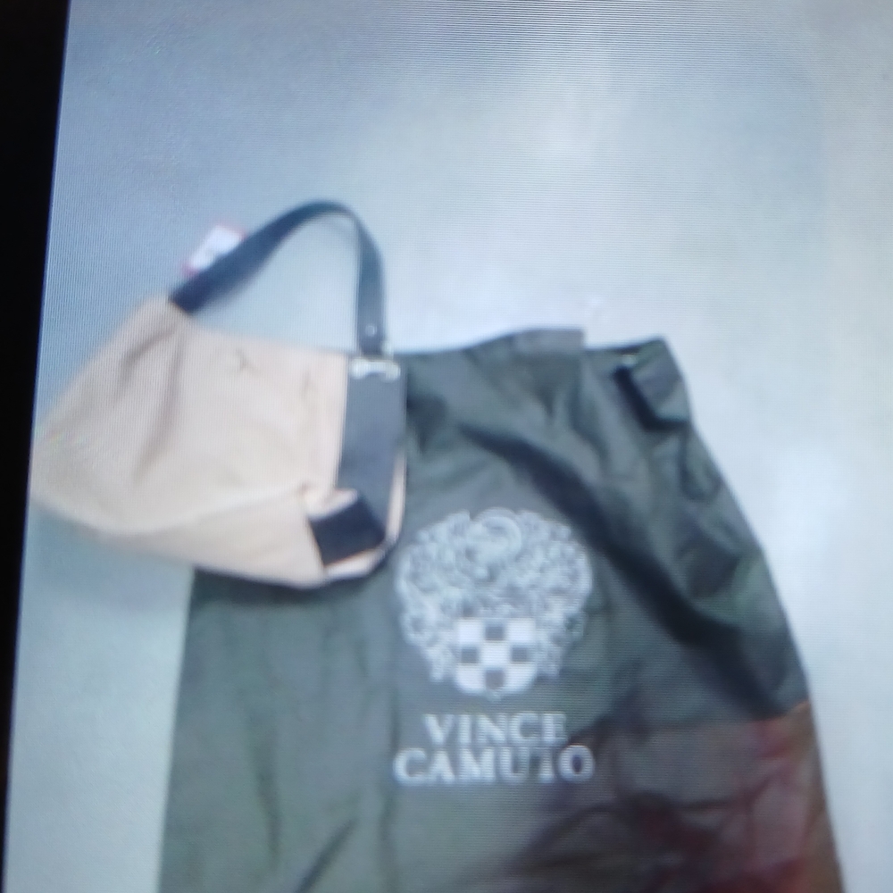 Vince Camuto Beige and Black Handbag